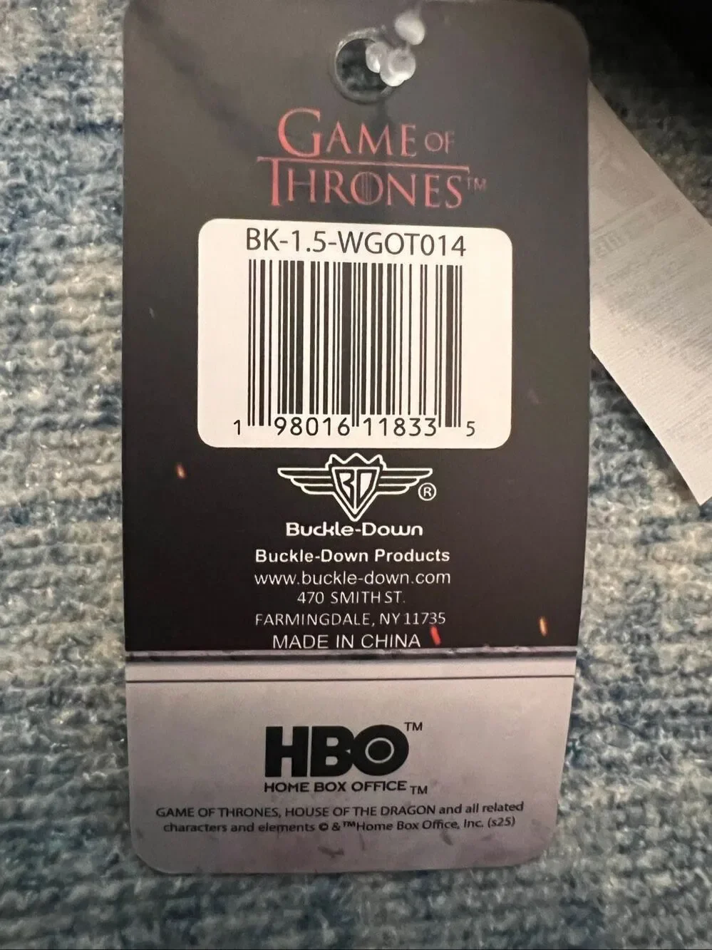 New With Tags HBO Buckle-Down House of The Dragon Greens Blacks Belt OSFM